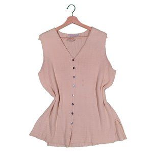 Jones Wear Sport (Vintage) 90's Cream Knit Vest Sz. Large